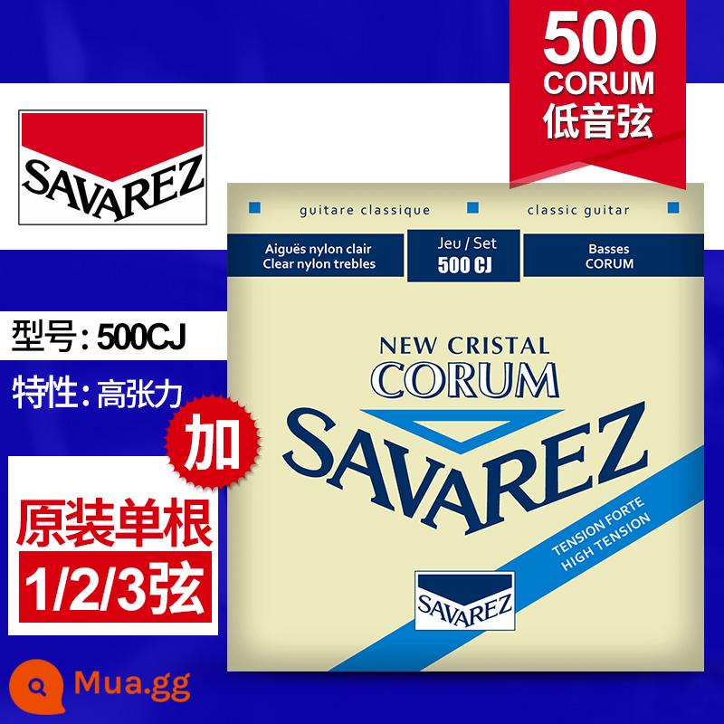 Dây đàn guitar cổ điển Pháp Savarez Savarez 510AJ 500CJ CR AR Bộ dây nylon - Độ căng cao 500CJ + 123 dây nguyên bản