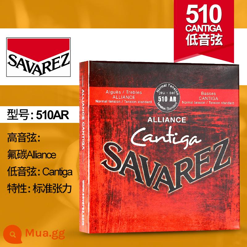 Dây đàn guitar cổ điển Pháp Savarez Savarez 510AJ 500CJ CR AR Bộ dây nylon - Độ căng trung bình 510AR