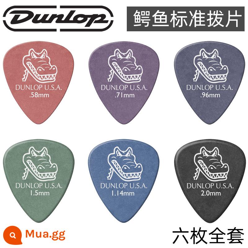 Sản xuất tại Mỹ Dunlop Gator cá sấu mờ chống trượt bakelite đàn guitar dân gian mái chèo chống mài mòn đặc biệt 0,58 - Trọn bộ sáu