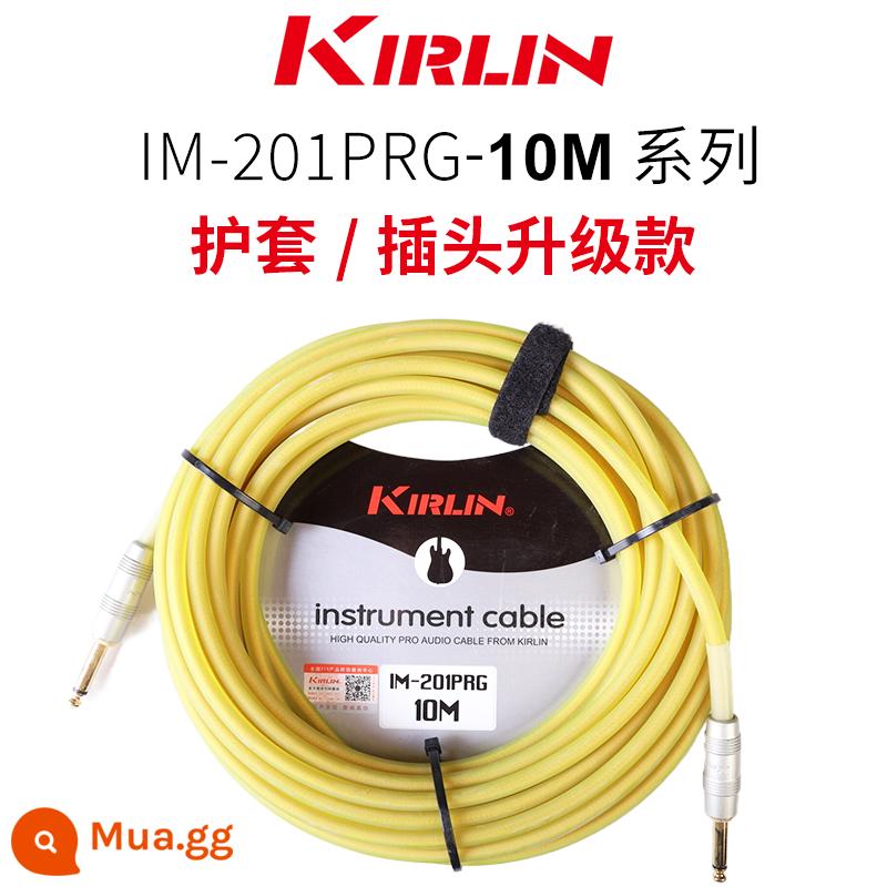 Kirlin Colin đàn guitar cáp điện hộp đàn guitar gỗ bass nhạc cụ âm thanh giảm tiếng ồn dòng 3 6 10 15 mét - nâng cấp phích cắm màu vàng 10m