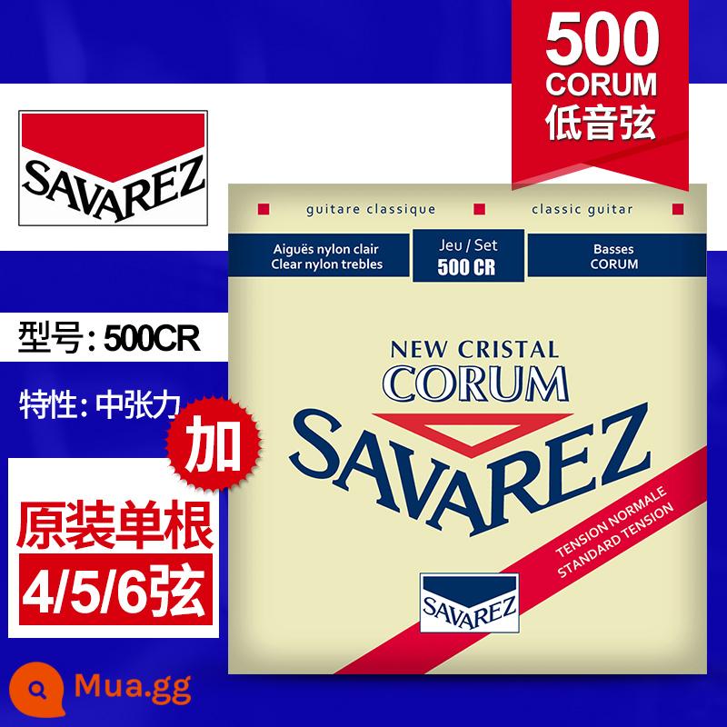 Dây đàn guitar cổ điển Pháp Savarez Savarez 510AJ 500CJ CR AR Bộ dây nylon - Độ căng trung bình 500CR + 456 dây nguyên bản