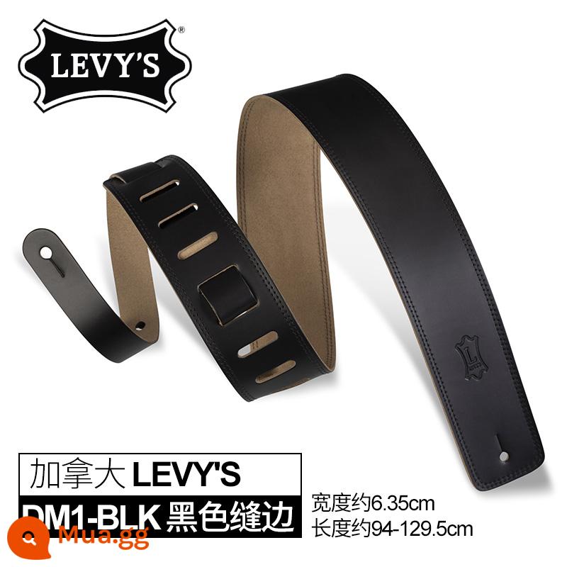 Canada Levy's Levi'sM12 MS26 Da Bass Đàn Guitar Điện Dân Gian Acoustic Guitar Túi Cho Bé Levys - Đường may đen DM1-BLK