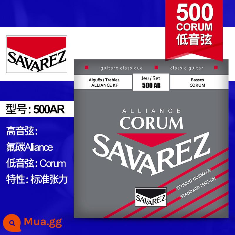 Dây đàn guitar cổ điển Pháp Savarez Savarez 510AJ 500CJ CR AR Bộ dây nylon - Độ căng trung bình 500AR