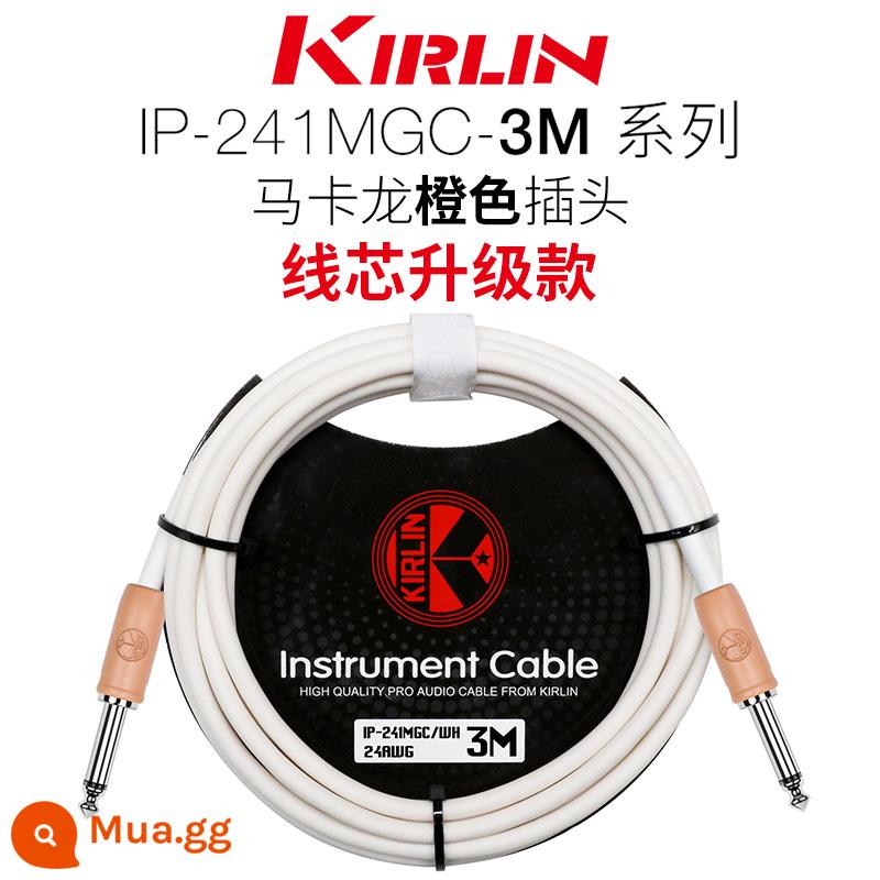 Kirlin Colin đàn guitar cáp điện hộp đàn guitar gỗ bass nhạc cụ âm thanh giảm tiếng ồn dòng 3 6 10 15 mét - nâng cấp lõi cắm 3m màu cam