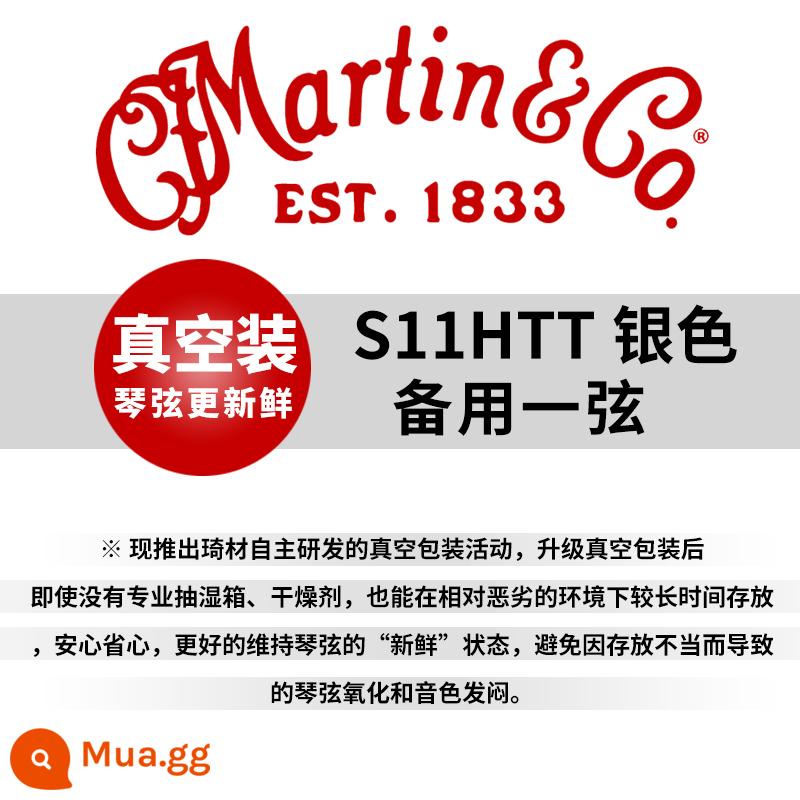 Người Mỹ Martin Martin dân gian đàn guitar dự phòng dây đơn một hai ba dây 1 2 3 4 5 dây đồng phốt pho - Yixian 011 (gắn chân không)