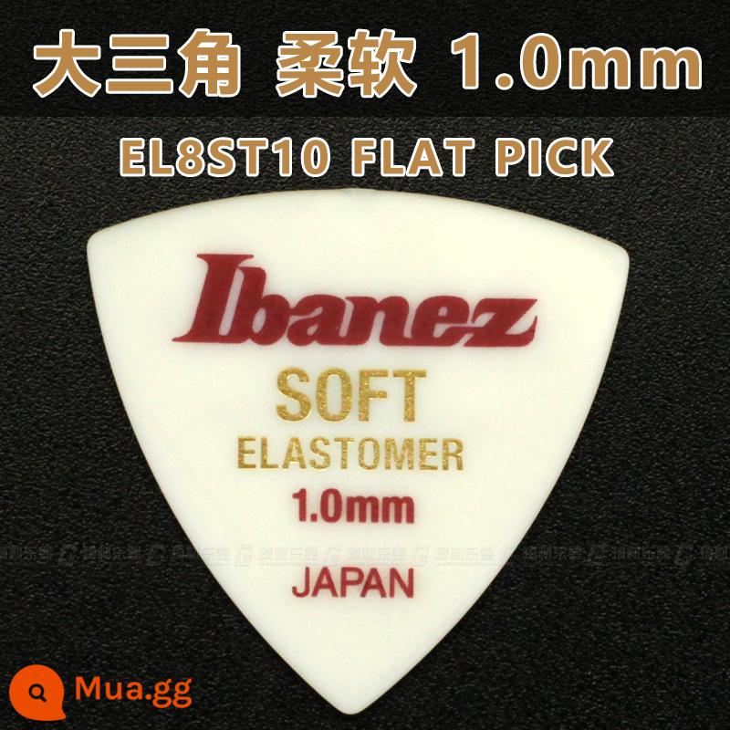 Chất liệu Qi Ibanez Ibana Elastomer Bakelite mái chèo đàn guitar dân gian Nhựa đàn hồi cao sản xuất tại Nhật Bản - EL8ST10 tam giác lớn 1.0mm