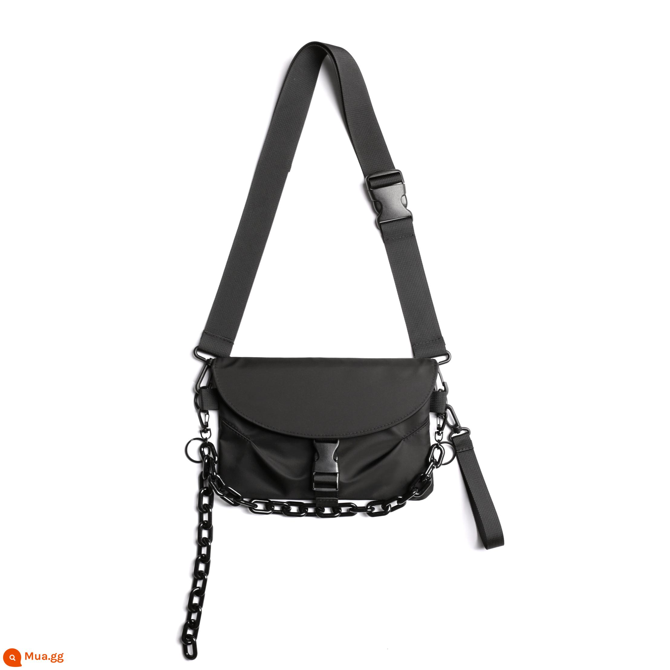 Túi vai bao bao bì túi thông thường Backpack nam Acrylic Chain Túi Xiaofangbao Túi di động Túi di động Túi nhảy nữ - Màu đen với dây chuyền đen