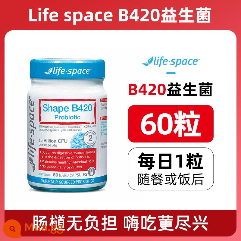 Viên nang men vi sinh phổ rộng dành cho người lớn của Úc Life Space 60 loại prebiotic dạng bột vi khuẩn hoạt động dành cho nam giới, phụ nữ và người già - Trắng