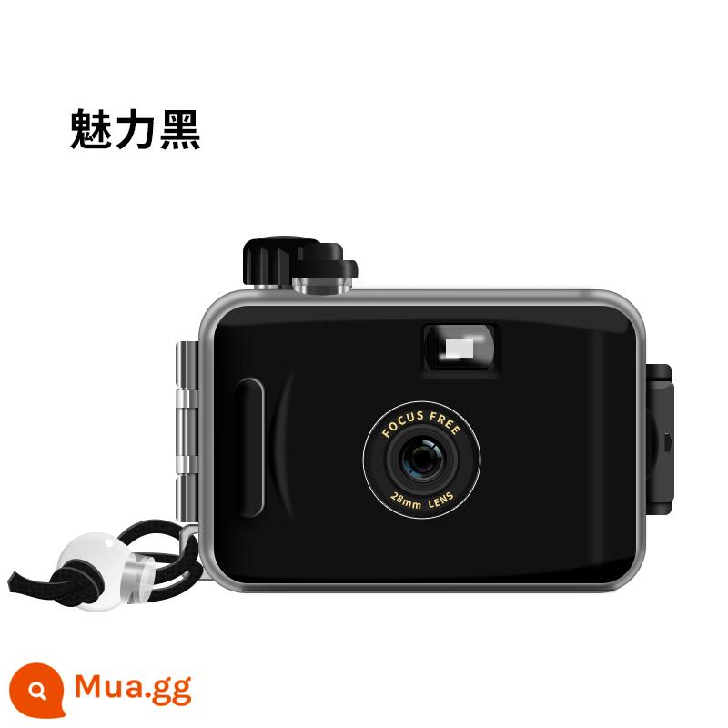 Máy ảnh đánh lừa phim cổ điển 135 phim ins không dùng một lần máy ảnh trẻ em Polaroid chụp ảnh học sinh - Màu đen quyến rũ