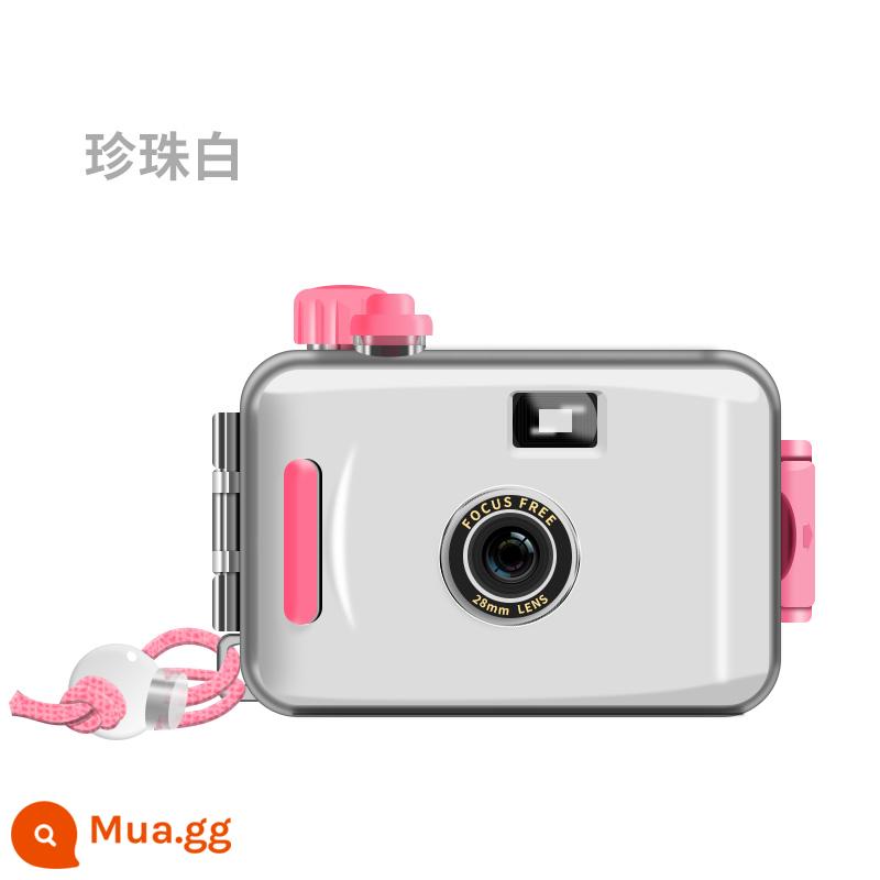 Máy ảnh đánh lừa phim cổ điển 135 phim ins không dùng một lần máy ảnh trẻ em Polaroid chụp ảnh học sinh - Ngọc trai trắng