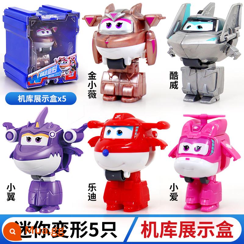 Mới Audi Đôi Kim Cương Siêu Cánh Daledi Siêu Thiết Bị Chuyển Đổi Âm Thanh Và Ánh Sáng Robot Trẻ Em King Kong Đồ Chơi - Sự kết hợp bán chạy mini [Jin Xiaowei+Kuwei+Xiaoyi+Ledi+Xiao Ai]