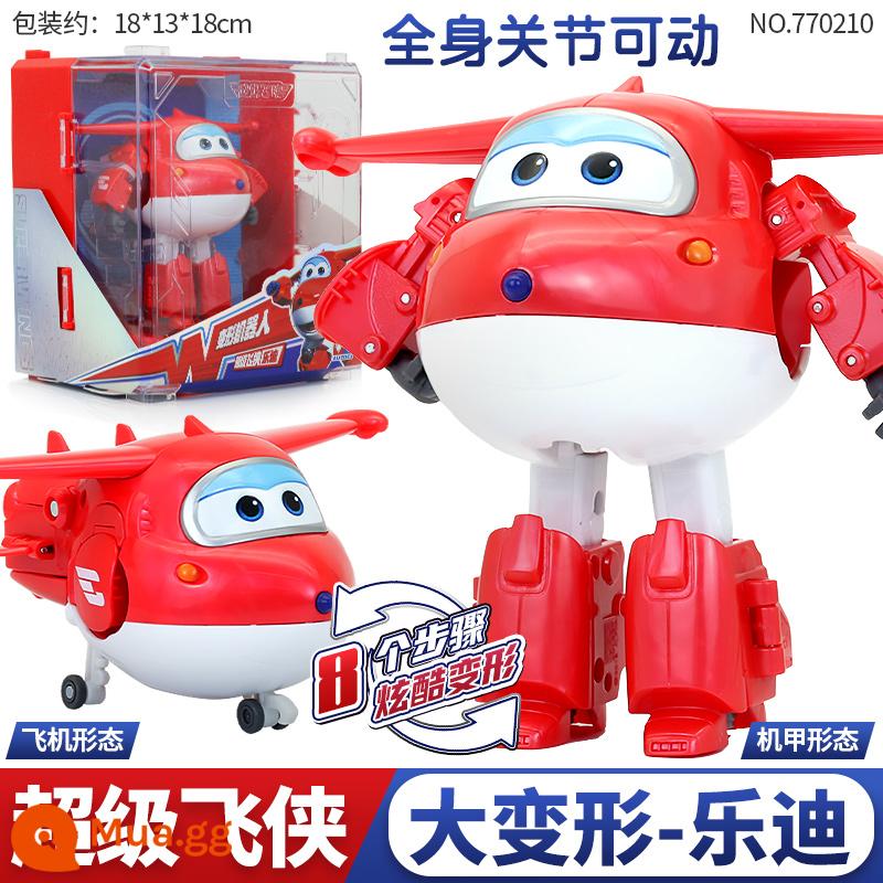 Mới Audi Đôi Kim Cương Siêu Cánh Daledi Siêu Thiết Bị Chuyển Đổi Âm Thanh Và Ánh Sáng Robot Trẻ Em King Kong Đồ Chơi - [Hộp chứa máy bay màu đỏ biến dạng lớn] Ledi