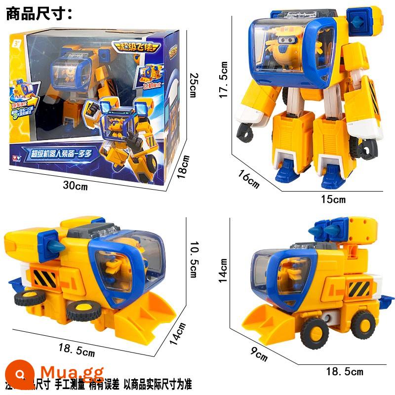 Mới Audi Đôi Kim Cương Siêu Cánh Daledi Siêu Thiết Bị Chuyển Đổi Âm Thanh Và Ánh Sáng Robot Trẻ Em King Kong Đồ Chơi - [3 biến đổi chính và công cụ khởi động] Duoduo Super Mecha