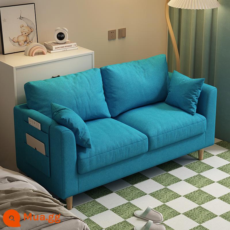 Cho thuê ghế sofa nhà phòng ngủ cửa hàng quần áo căn hộ đơn giản phòng khách internet người nổi tiếng đôi vải ba người ghế sofa căn hộ nhỏ - Hồ xanh [kiểu bọt biển]