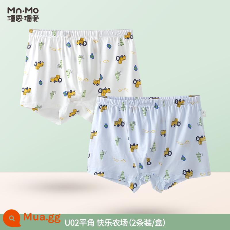 Quần lót bé trai quần boxer kiểu dáng trẻ em Maoen Maoai phần mỏng quần đùi thoáng khí quần boxer trẻ em trung và lớn - Nông trại vui vẻ U02