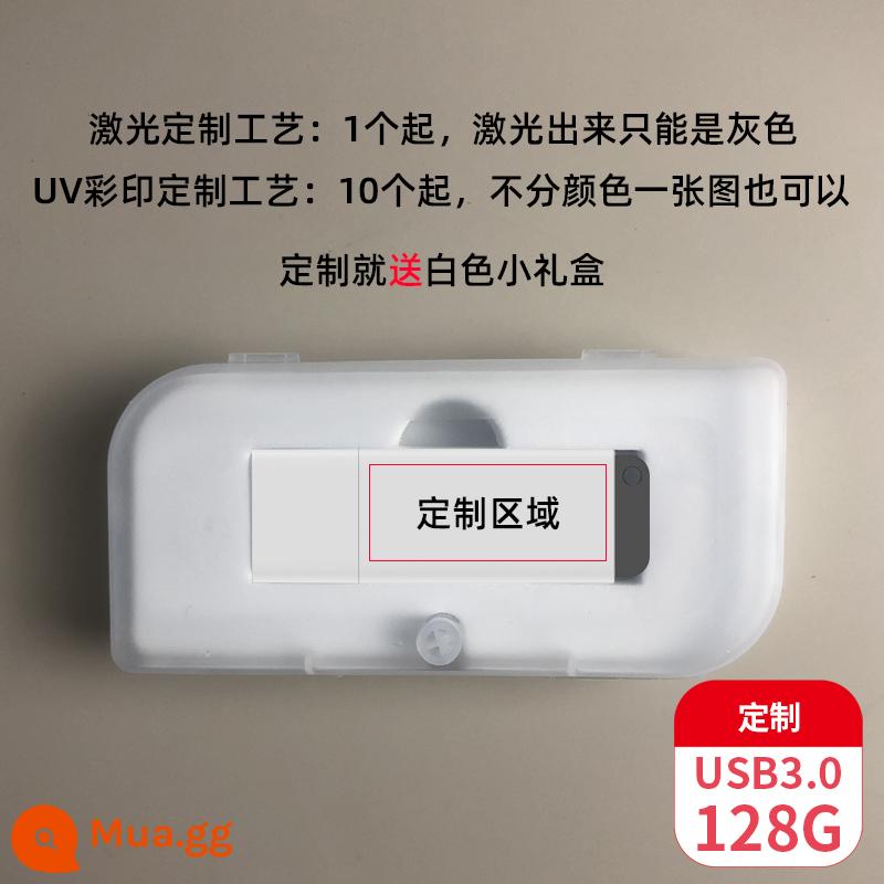 Bộ đĩa U Netac LOGO tùy chỉnh Tốc độ cao 128G3.0 Ổ đĩa flash UUSB được mã hóa có đèn báo Xe điện thoại di động Máy tính - Đĩa U 128G [Hộp quà nhỏ tùy chỉnh 3.0]