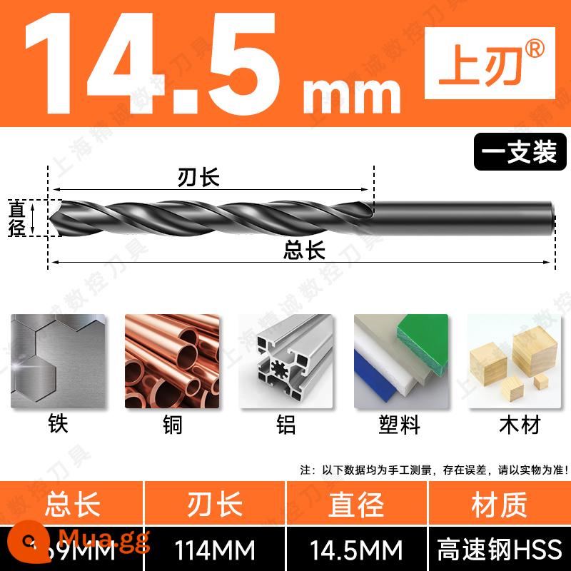 Mũi khoan Shanggong tay cầm thẳng mũi khoan xoắn tốc độ cao mạng máy khoan điện khoan hoa 3.2-4.2-5.2-6.8-10.5mm - 14,5mm