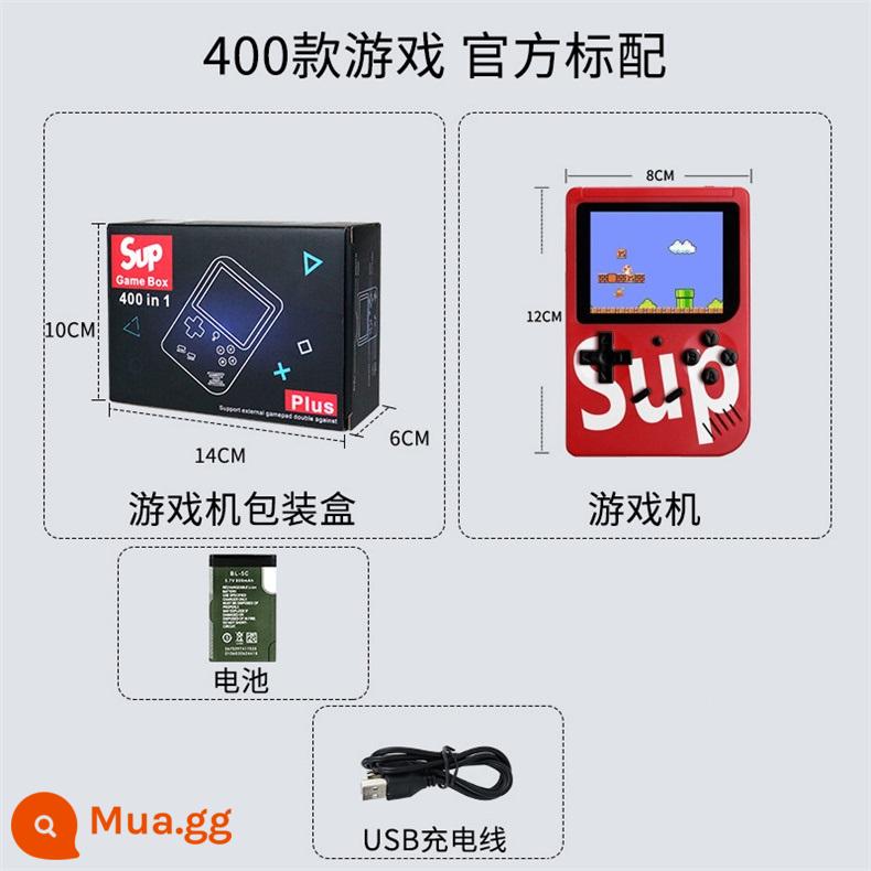 400 SUP PALM GAMING MÁY GAMING MÁY GAMING MỚI TUYỆT VỜI Cổ điển Double Mini Memorial Memories Memories Trò chơi đơn lẻ người đi qua Douayin Vụ nổ trẻ em máy chơi retro Shell - 400 ván đấu đơn [Đỏ]