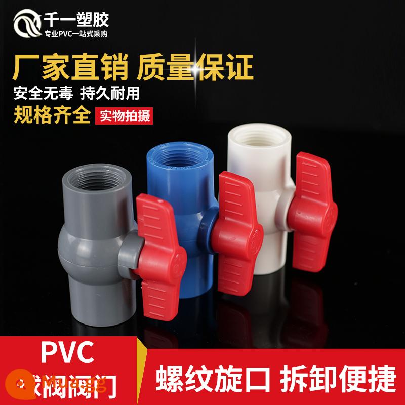 Van bi PVC van chuyển đổi ống cấp nước vít 20 25 32 40 50 63 75 90 110 125 160 - màu trắng {jack}