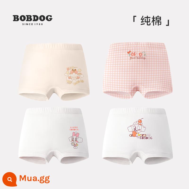 Quần lót trẻ em Babudou bé gái cotton quần đùi nữ quần lót boxer cotton kháng khuẩn không cộm mông - (Girls) Dòng sản phẩm trẻ thơ B