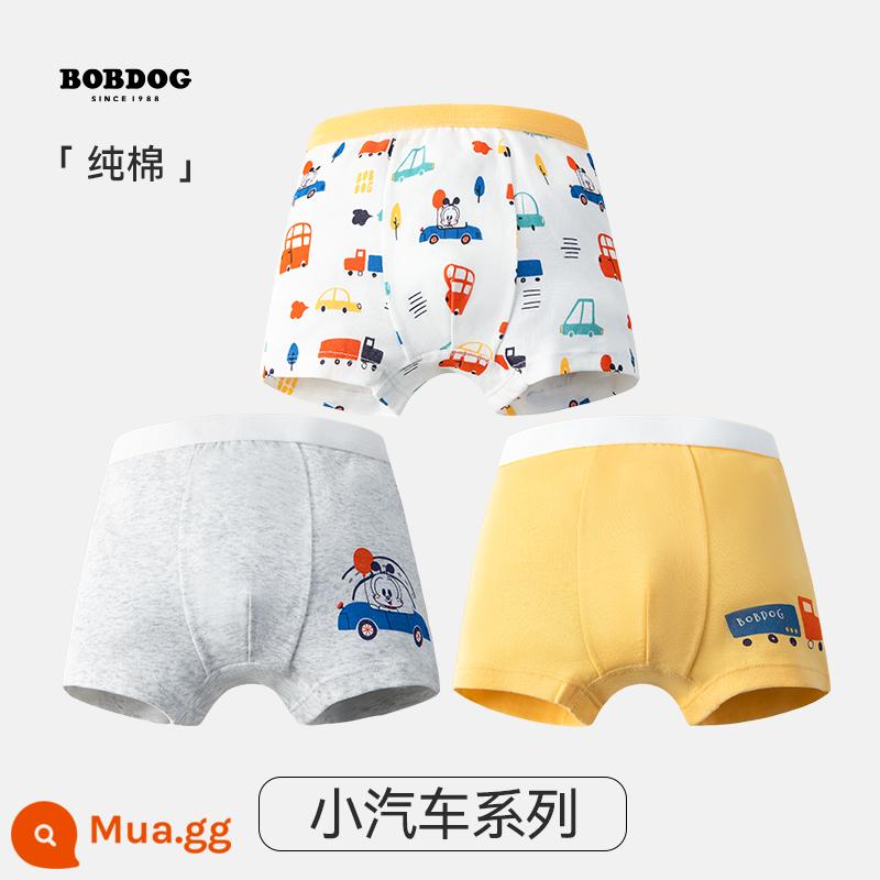 Quần lót trẻ em Babudou bé gái cotton quần đùi nữ quần lót boxer cotton kháng khuẩn không cộm mông - (Boys) Dòng xe hơi