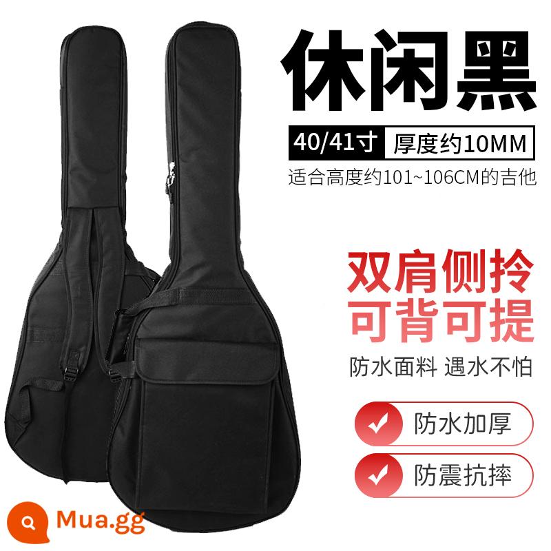 Đàn Guitar Túi 41 Inch 40 Inch 39 Inch 38 Inch Dân Gian Đàn Guitar Cổ Điển Túi Ba Lô Dày Túi Chống Nước Bao - 40/41 inch nâng cấp màu đen thông thường