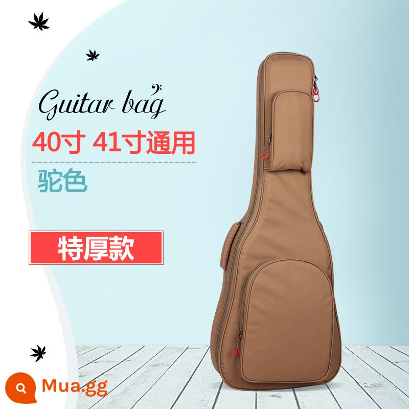 Đàn Guitar Túi 41 Inch 40 Inch 39 Inch 38 Inch Dân Gian Đàn Guitar Cổ Điển Túi Ba Lô Dày Túi Chống Nước Bao - (Túi đàn guitar cực dày màu lạc đà dành cho loại 40 inch và 41 inch)