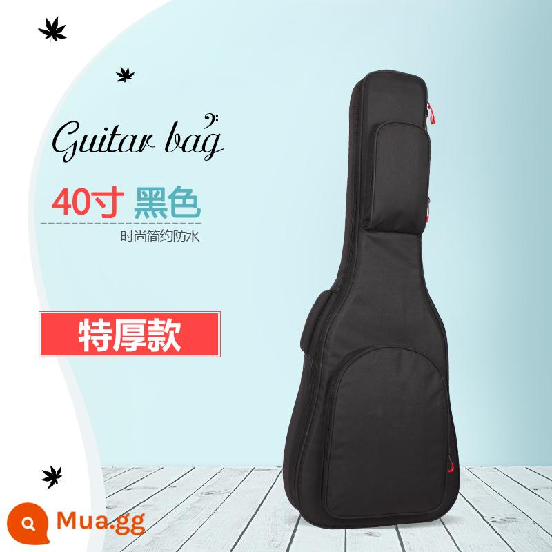 Đàn Guitar Túi 41 Inch 40 Inch 39 Inch 38 Inch Dân Gian Đàn Guitar Cổ Điển Túi Ba Lô Dày Túi Chống Nước Bao - (Túi đàn guitar cực dày màu đen, phổ biến cho 40 inch và 41 inch)