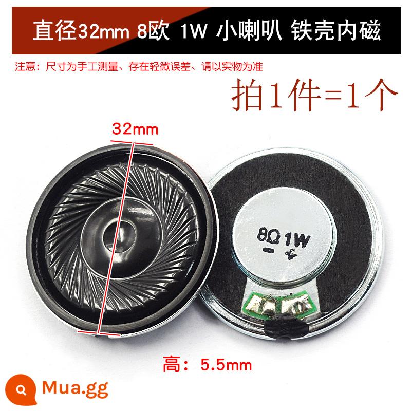 Loa Còi Nhỏ 4 Inch 1.5 Inch 2 Inch 2.5 Inch 3 Inch 5W10W 8 Ohm Loa Phụ Kiện Âm Thanh full Tần Số DIY - Loa nhỏ đường kính 32mm 8 ohm 1W có nam châm bên trong vỏ sắt (1 cái)