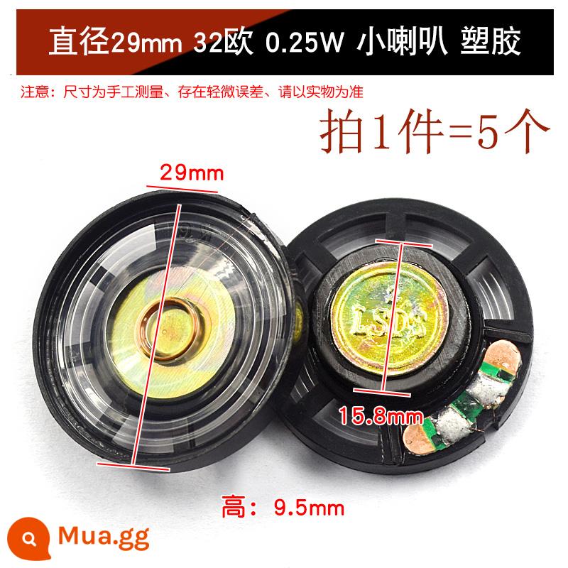 Loa Còi Nhỏ 4 Inch 1.5 Inch 2 Inch 2.5 Inch 3 Inch 5W10W 8 Ohm Loa Phụ Kiện Âm Thanh full Tần Số DIY - Đường kính 29mm, 32 ohm, loa nhỏ 0.25W, nhựa (5 chiếc)