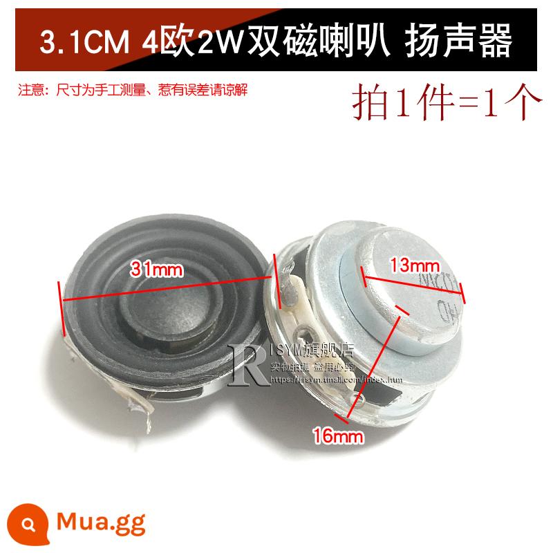 Loa Còi Nhỏ 4 Inch 1.5 Inch 2 Inch 2.5 Inch 3 Inch 5W10W 8 Ohm Loa Phụ Kiện Âm Thanh full Tần Số DIY - Loa từ kép 3.1CM 4 ohm 2W (1 cái)