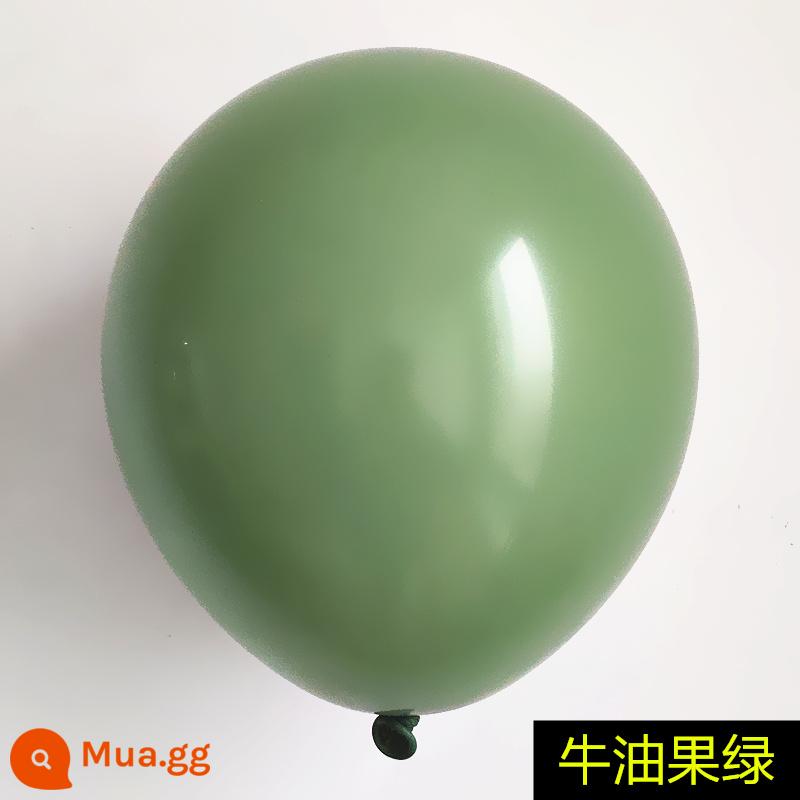 10 inch nhập khẩu tròn bong bóng cao su 10 màu tiêu chuẩn trang trí đám cưới vòm cưới sinh nhật bóng tiếp liệu - 10 quả bơ xanh (sản phẩm mới)