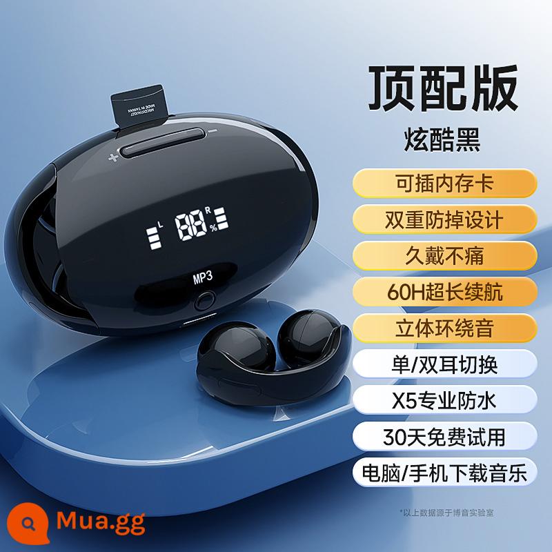 MP3 Walkman phiên bản dành cho sinh viên Tai nghe Bluetooth không dây tất cả trong một để nghe nhạc dành riêng cho học sinh trung học mp5 nhỏ chân thực - Phiên bản hàng đầu [Cool Black] Không bị đau khi đeo lâu ✔Thời lượng pin dài 60h ✔Bluetooth 5.3