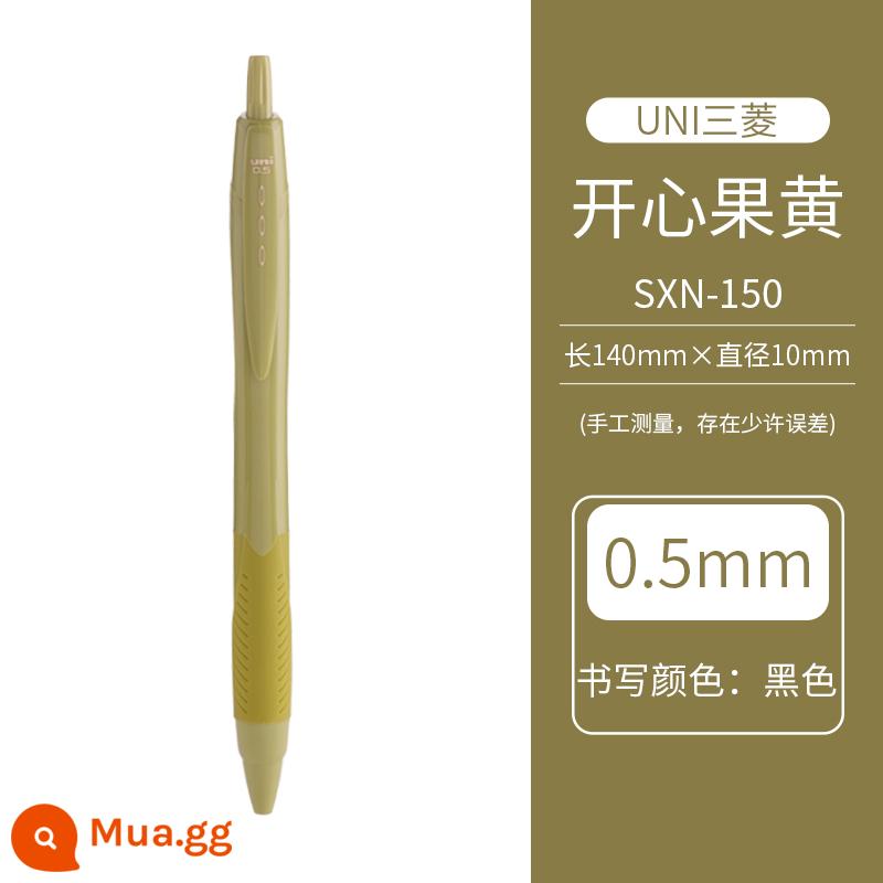 Nhật Bản UNI Mitsubishi báo chí vừa bút dầu SXN-150 học sinh xanh đen công sở bút bi trơn 0.5mm/0.7mm - Phiên bản giới hạn-Pistachio Yellow-0.5