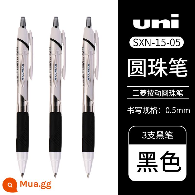 Nhật Bản UNI Mitsubishi báo chí vừa bút dầu SXN-150 học sinh xanh đen công sở bút bi trơn 0.5mm/0.7mm - 0,5 màu đen 3 miếng