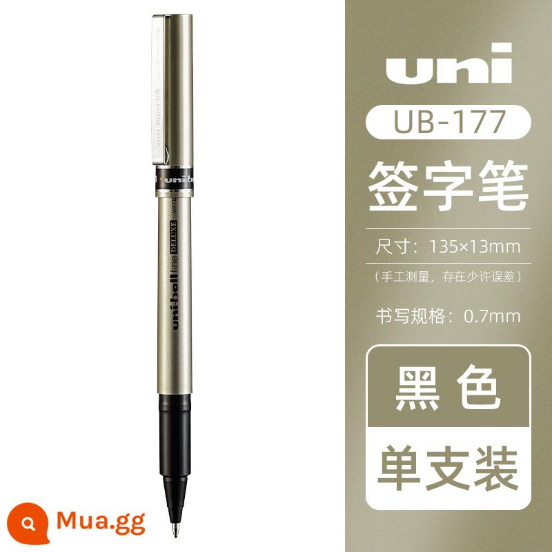 Nhật Bản UNI Mitsubishi bút bi gốc nước lỏng thẳng UB-177 khô nhanh 0,7 bút ký doanh nghiệp màu đen bút công suất lớn 155 bút lông đỏ carbon câu hỏi 0,5 đỏ xanh 205 bút trung tính - [Đen đơn] UB-177-0.7mm