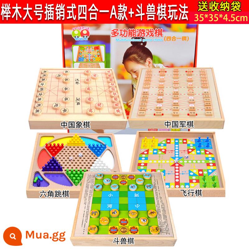 Bay Cờ đam Cờ đam Backgammon Chiến đấu Thú Cờ vua Xếp hình trẻ em Trò chơi đa chức năng Cờ vua Đồ chơi sinh nhật Quà tặng sinh nhật - Năm trong một lớn (cờ caro, cờ bay, cờ vua, cờ quân, cờ thú)