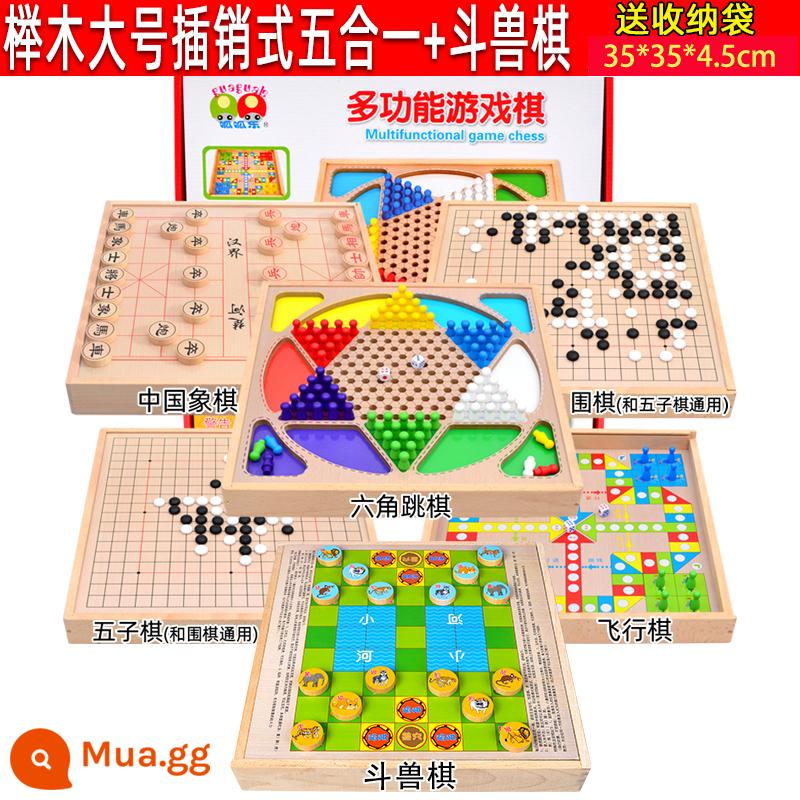 Bay Cờ đam Cờ đam Backgammon Chiến đấu Thú Cờ vua Xếp hình trẻ em Trò chơi đa chức năng Cờ vua Đồ chơi sinh nhật Quà tặng sinh nhật - Lớn sáu trong một (cờ caro, cờ vây, cờ thỏ cáo, cờ vua, cờ bay, cờ thú))