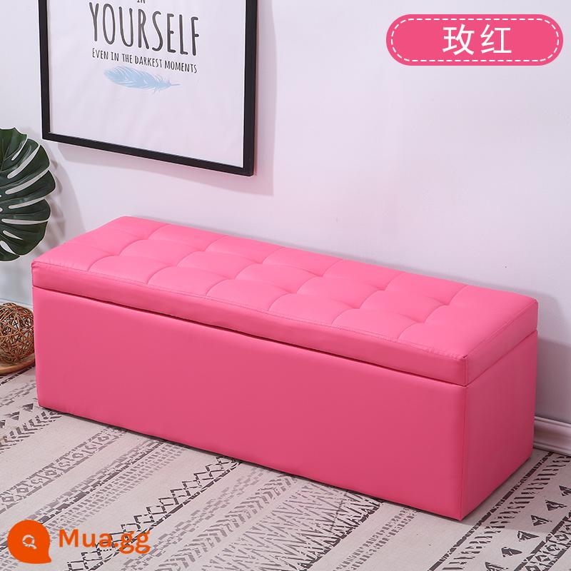 Cửa hàng quần áo sofa băng ghế dự bị lưu trữ phù hợp phòng phân còn lại phân giày cửa hàng thay đổi phân giày dài bệ da bến tàu - Hoa hồng đỏ