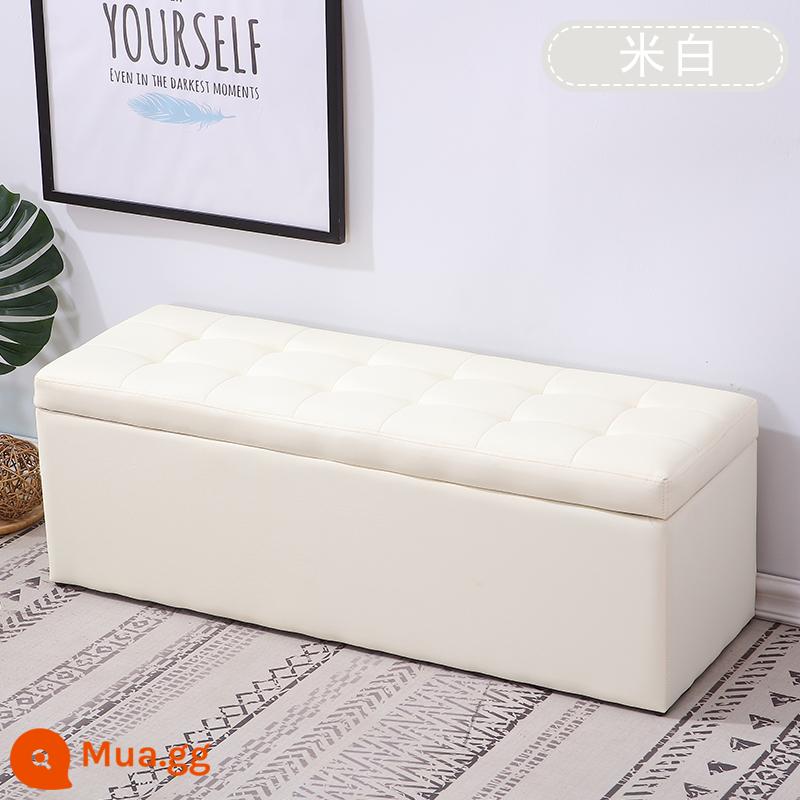 Cửa hàng quần áo sofa băng ghế dự bị lưu trữ phù hợp phòng phân còn lại phân giày cửa hàng thay đổi phân giày dài bệ da bến tàu - Be