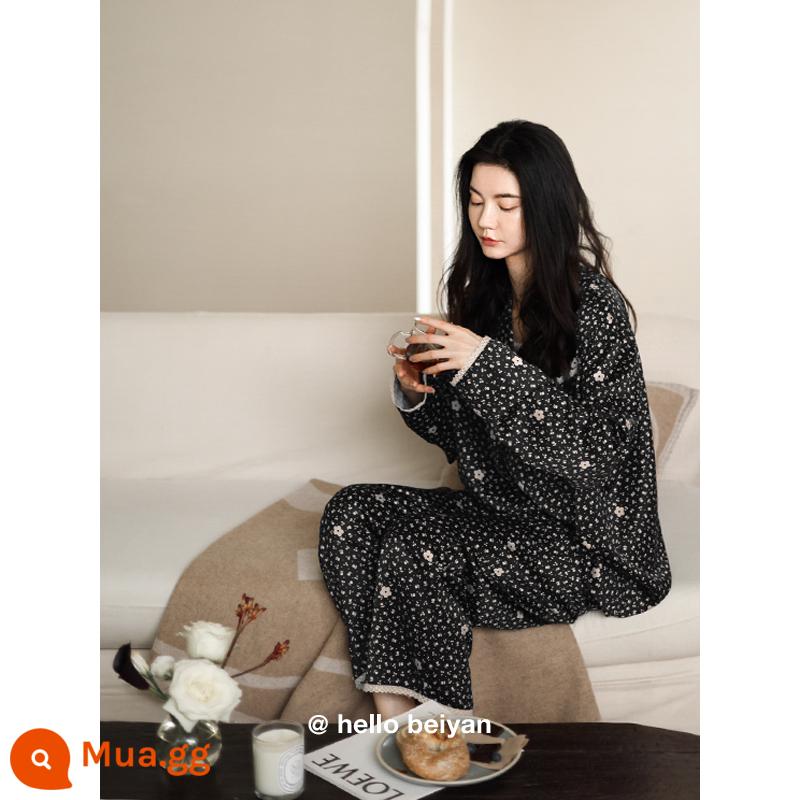 Beiyan Bộ Đồ Ngủ Cho Nữ Xuân Thu Mới Modal Cotton Dài Tay Họa Tiết Ngựa Vằn Mặc Ở Nhà Áo Cardigan Thời Trang Size Lớn Phù Hợp Với - Màu hình ảnh C20464