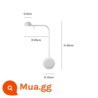 Bắc Âu tối giản vibia biệt thự khách sạn đầu giường quán cà phê nối dây miễn phí đèn tường hình tùy chỉnh - E loại trắng