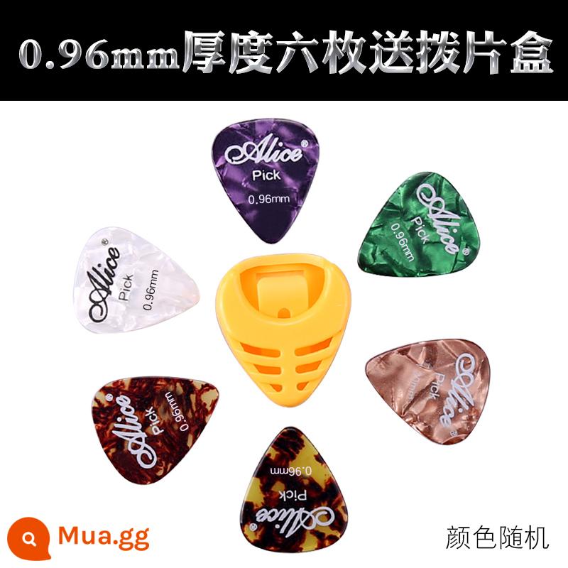 Alice/Alice Color Celluloid Electric Acoustic Guitar Phím 6 miếng 12 miếng được đóng gói với độ dày tùy bạn lựa chọn và hộp đựng miễn phí - Độ dày 0,96MM sáu miếng (có hộp chọn)