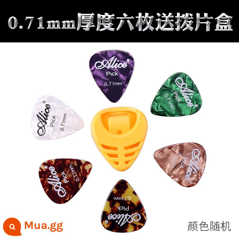 Alice/Alice Color Celluloid Electric Acoustic Guitar Phím 6 miếng 12 miếng được đóng gói với độ dày tùy bạn lựa chọn và hộp đựng miễn phí - Độ dày 0,71MM sáu miếng (có hộp chọn)