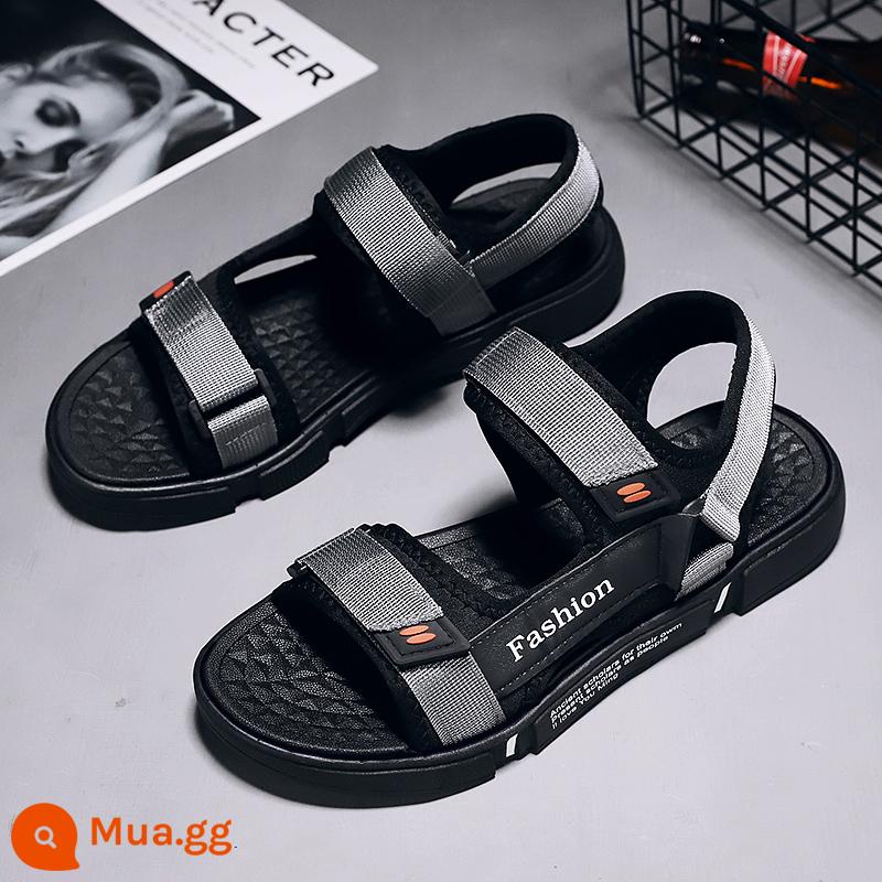 Sandals nam 2023 xu hướng thể thao chống trượt giày đi biển nam mới xì teen Việt Nam đế dày - [Mẫu bán chạy] xám đen