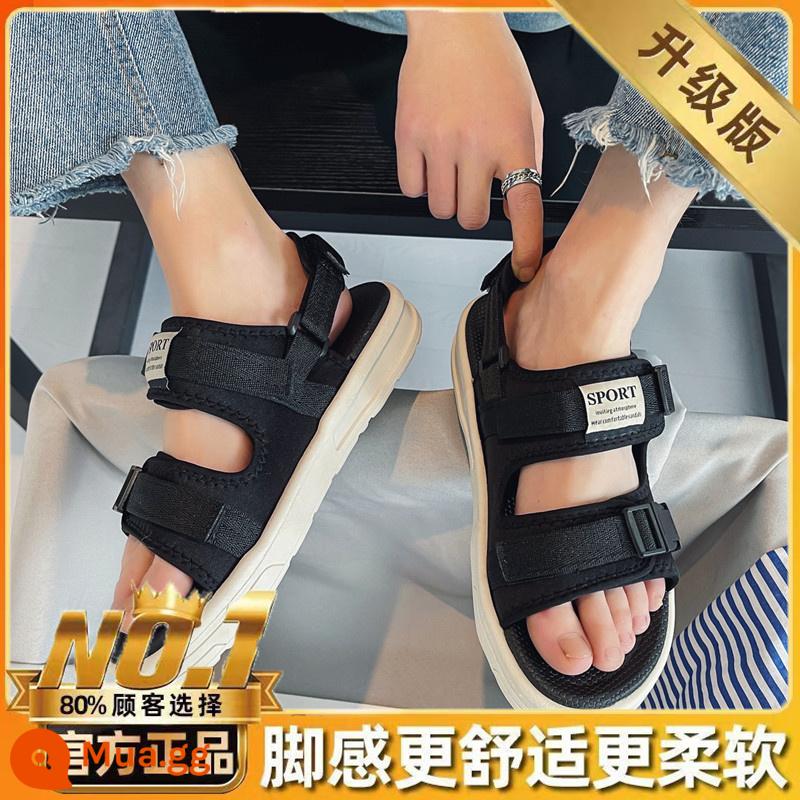 Sandals nam 2023 xu hướng thể thao chống trượt giày đi biển nam mới xì teen Việt Nam đế dày - [Phiên bản nâng cấp hình ảnh chính] đen trắng