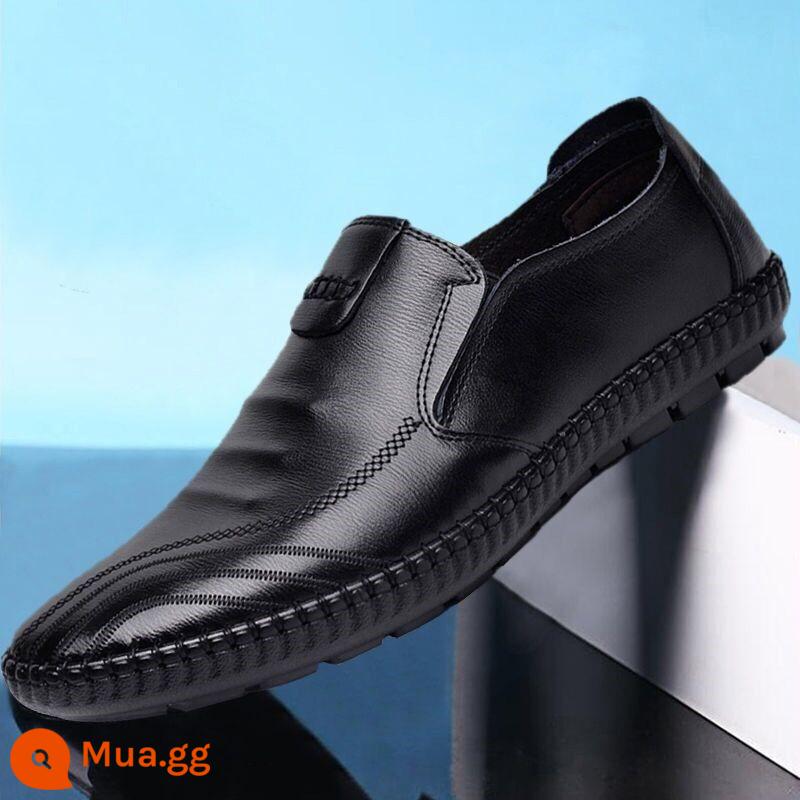 Giày Nam Mùa Đông 2022 Mới Slip-On Nam Giày Da Thể Thao Phù Hợp Tất Cả Các Trận Đấu Nhỏ Bảng Trắng Giày Plus Nhung Giày - Đen [phúc lợi]