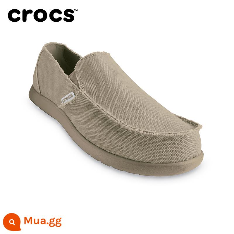 Giày thể thao ngoài trời CrocsCRORS giày lười nam vải bố Slip on Santa Cruz|10128 - Kaki/kaki-261