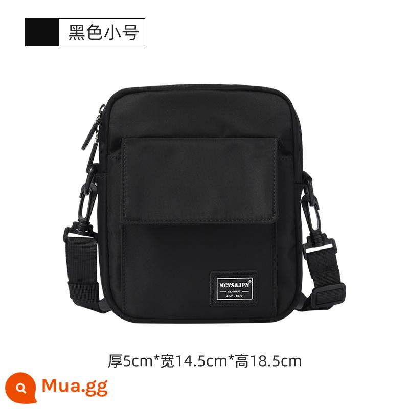 Túi Messenger Yohji Kimura Thương hiệu hợp thời trang Ba lô nam mini Túi nhỏ hợp thời trang Túi đeo vai nhẹ đơn giản cho nam Túi Messenger thông thường - Size nhỏ màu đen (phiên bản thời trang có logo)