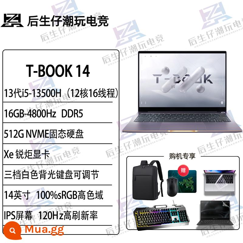 Thor (ThundeRobot) T-BOOK 16-inch vi xử lý I9 thế hệ thứ 12 hiệu năng máy tính xách tay mỏng nhẹ - i5-13500H Ruiju Xe 120Hz 14 inch